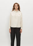 Round Collar Long Sleeve P.O Shirt — Ecru