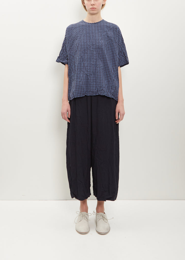 Gingham Check Blouse