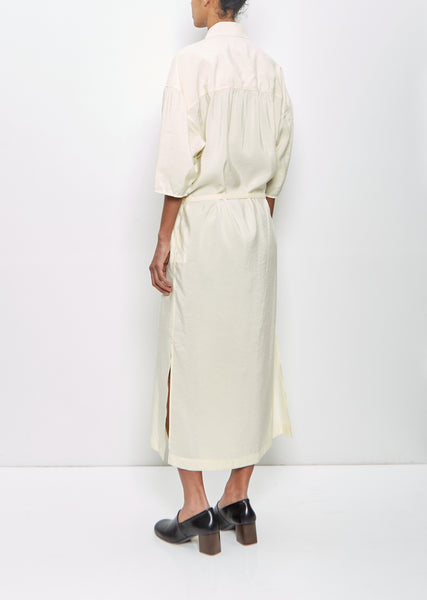 Silk Asymmetrical Shirt Dress – La Garçonne