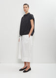 Tissue Cotton Short Sleeve Shirt — Black