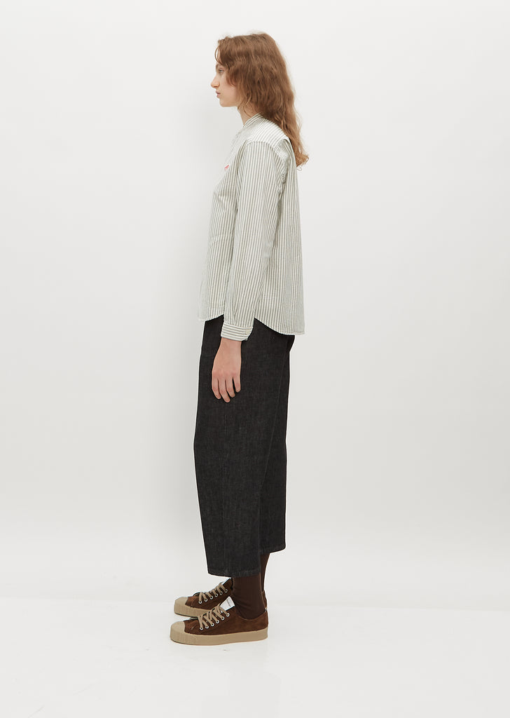 Band Collar Long Sleeve Shirt
