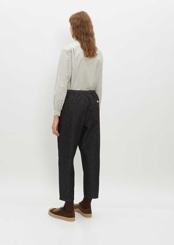 Easy Cotton Pants — Black Denim