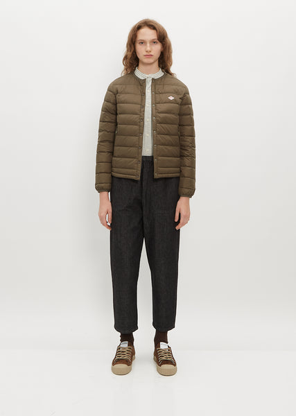 Inner Down Crewneck Jacket — Black – La Garçonne