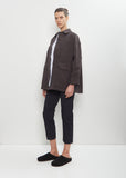 Cotton Blend Coverall Jacket — Charcoal Brown