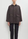 Cotton Blend Coverall Jacket — Charcoal Brown