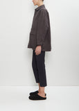 Cotton Blend Coverall Jacket — Charcoal Brown
