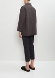 Cotton Blend Coverall Jacket — Charcoal Brown