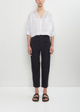 Cotton Blend Narrow Easy Trousers