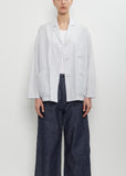 Cotton Silk Atelier Jacket — Smoke Sax Blue