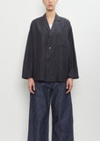 Cotton Silk Atelier Jacket — Black Navy