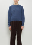 Classic Crewneck Cashmere Sweater — Blue Melange