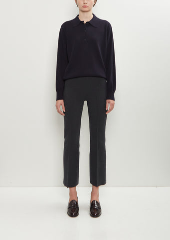Stretch Cotton Geo Kick Pant — Charcoal