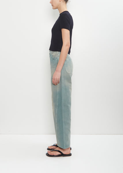 Washable Wool Pile Tee — Navy – La Garçonne