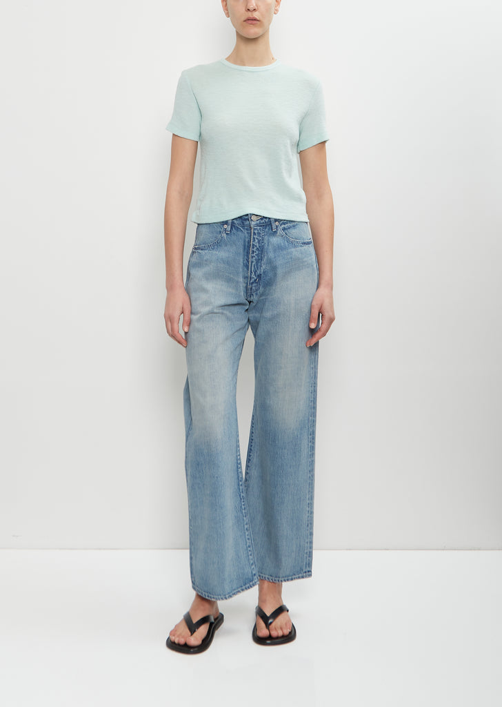 Selvedge Faded Light Denim Pants