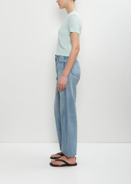 Washable Wool Pile Tee — Light Aqua – La Garçonne