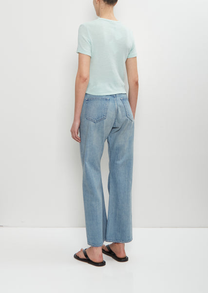Washable Wool Pile Tee — Light Aqua – La Garçonne