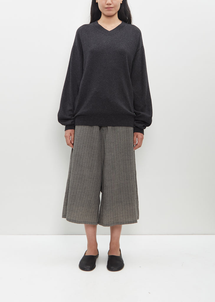 Intarsia V-Neck Pullover