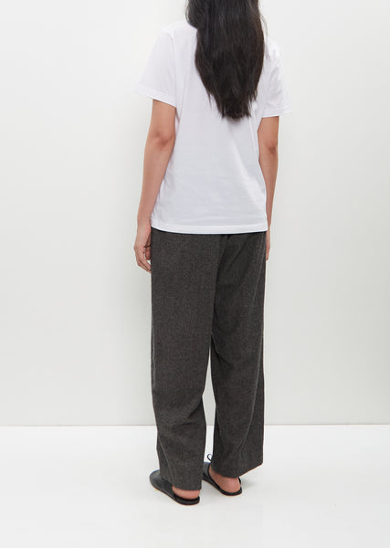 Tシャツ・カットソー Latte Inbanding Fleece Slacks Round Neck T-Shirt – La Garçonne