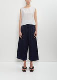 Cotton Front Tucked Wide Pant