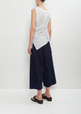 Cotton Cupro Sleeveless Drape Blouse
