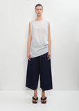 Cotton Cupro Sleeveless Drape Blouse