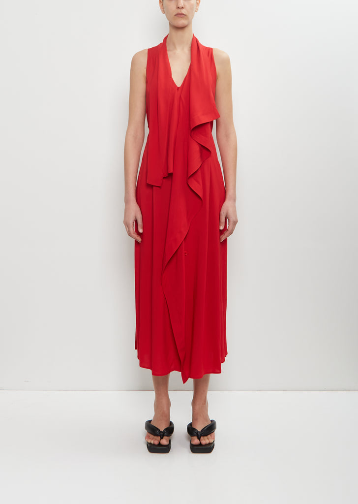 Draped Sleeveless Dress