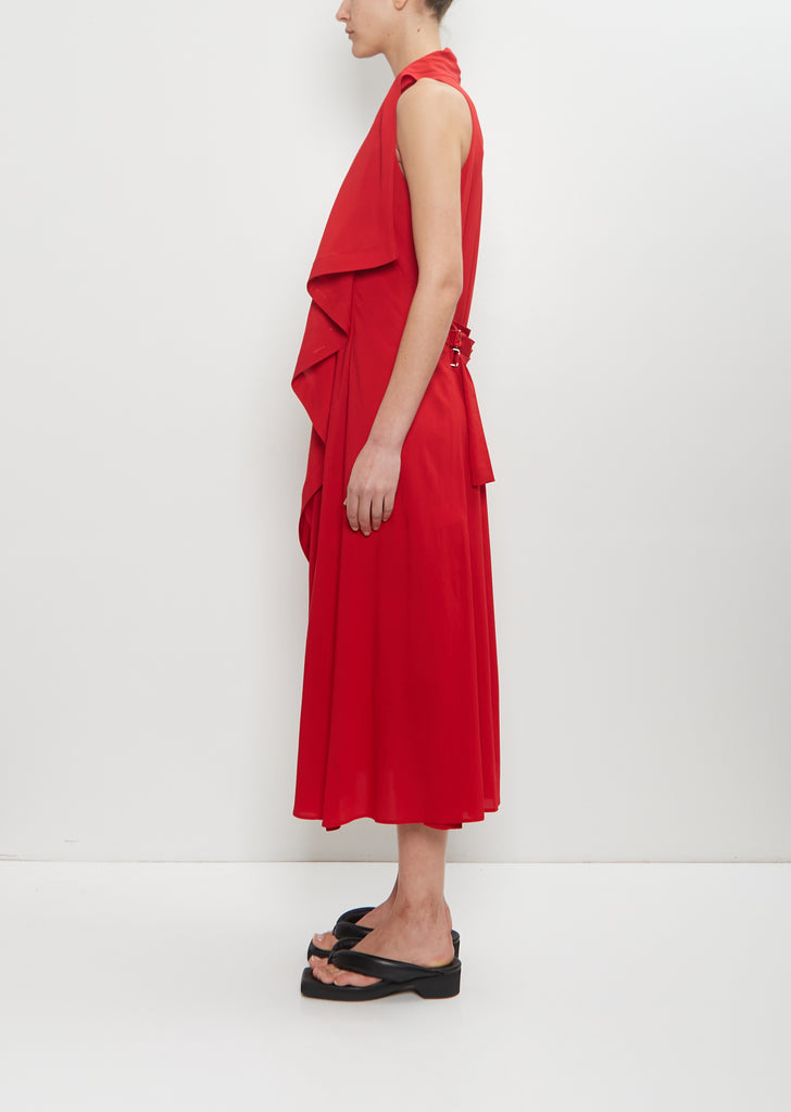 Draped Sleeveless Dress
