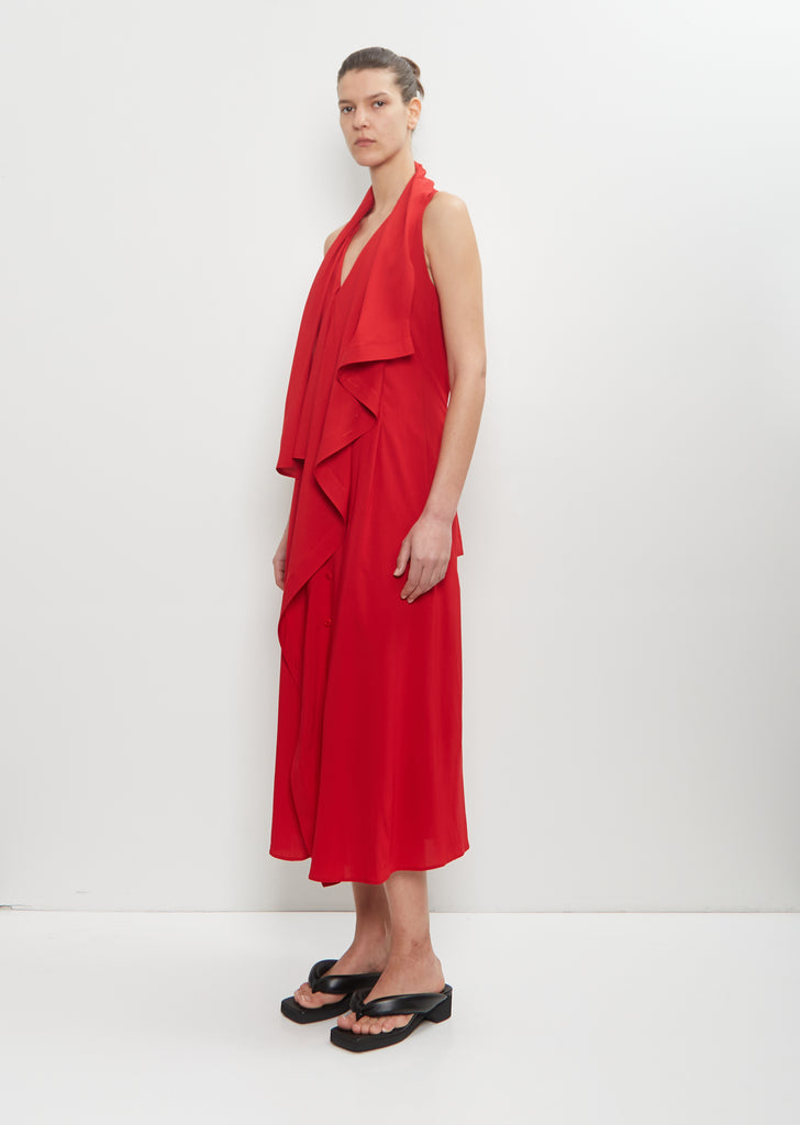 Draped Sleeveless Dress