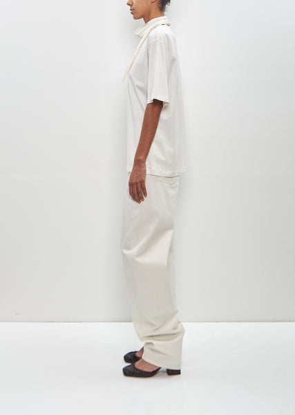 Cotton Foulard T-Shirt — Chalk – La Garçonne