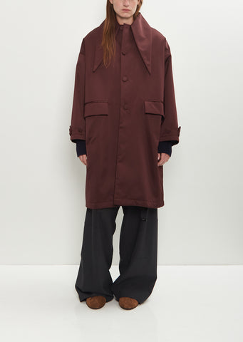 Satin Shawl Collar Coat
