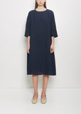 Linen Loose Dress — Blue