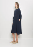 Linen Loose Dress — Blue