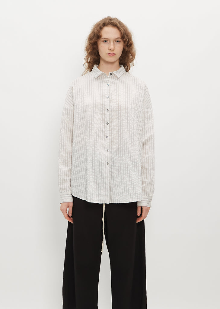 Striped Short Collar Shirt