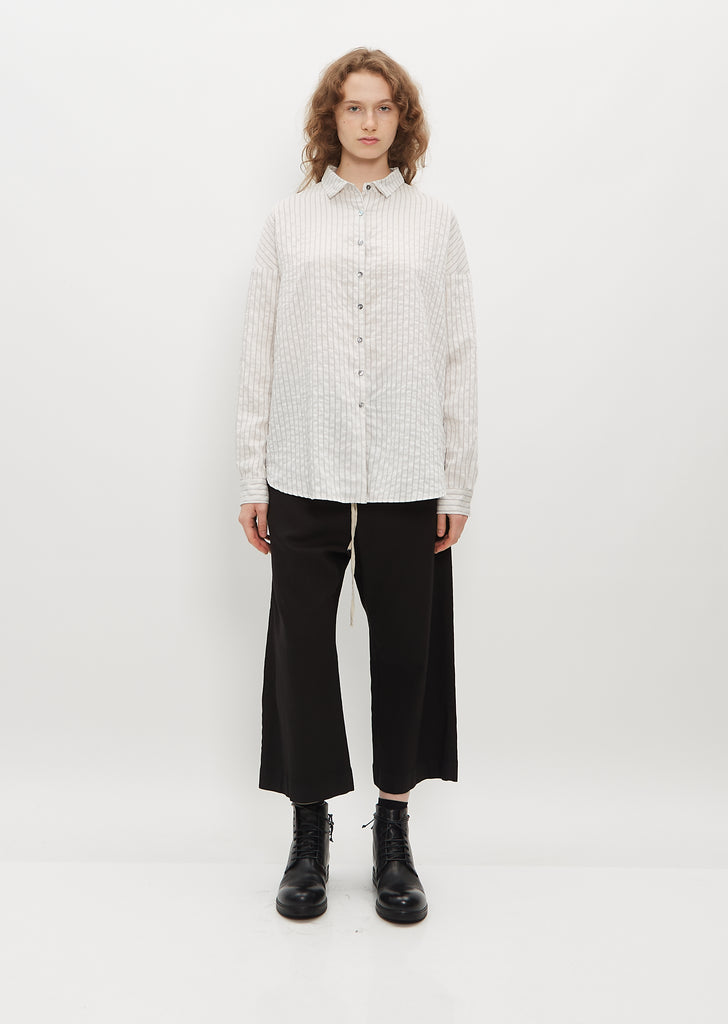 Striped Short Collar Shirt