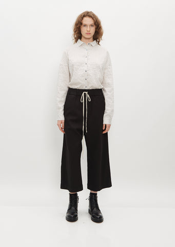Modal and Cotton Wide Trousers — Black