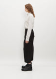 Modal and Cotton Wide Trousers — Black