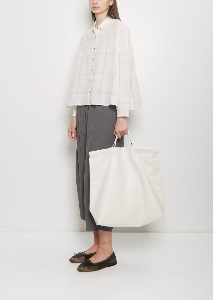 Matte Shopper Bag, Large — Chalk
