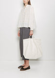 Matte Shopper Bag, Large — Chalk