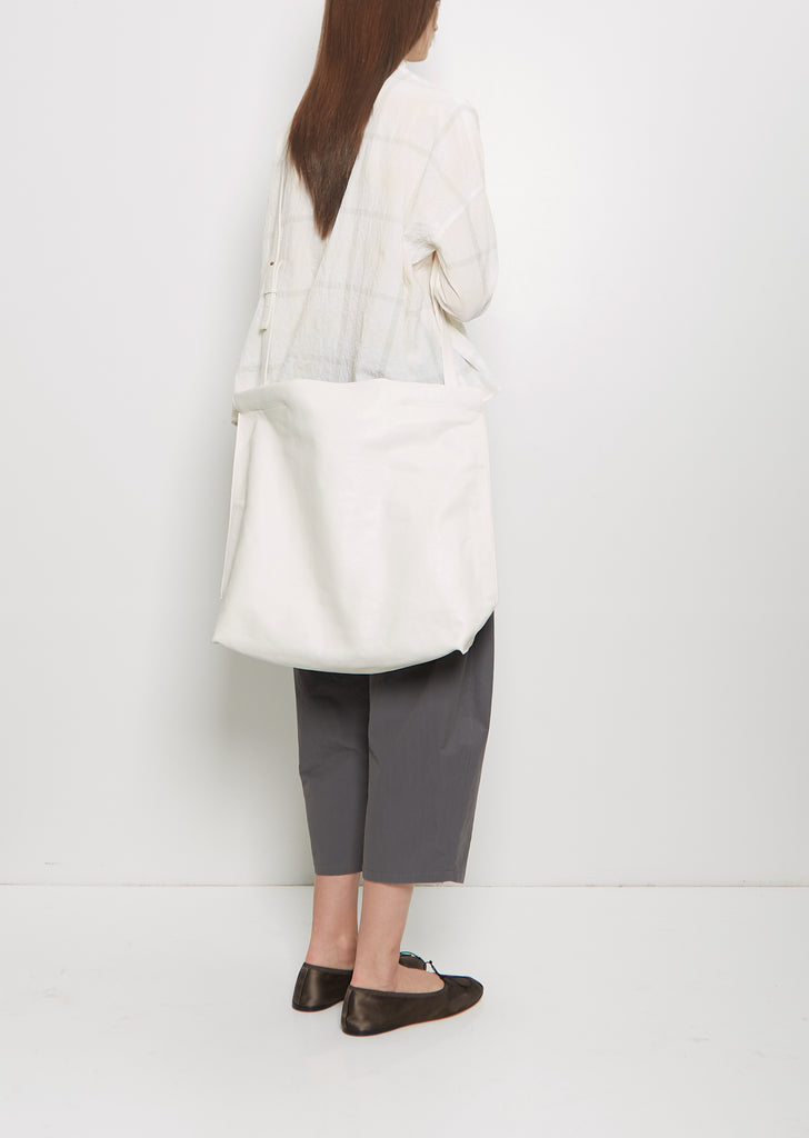 Matte Shopper Bag, Large — Chalk