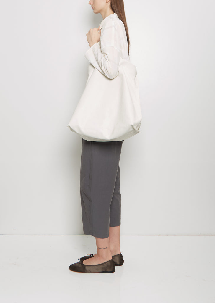 Matte Shopper Bag, Large — Chalk