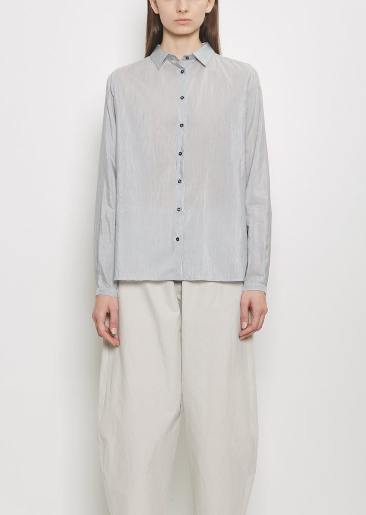 Cotton Silk Pinstripe Shirt