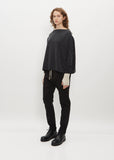 Short Fingerless Cashmere Gloves — Fog