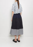 Wool Linen Elevation Patchwork Santome Skirt