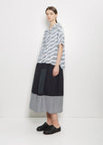 Wool Linen Elevation Patchwork Santome Skirt