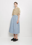 Wool Linen Elevation Sashinko Down Skirt