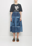 Denim Elevation Patchwork Skirt
