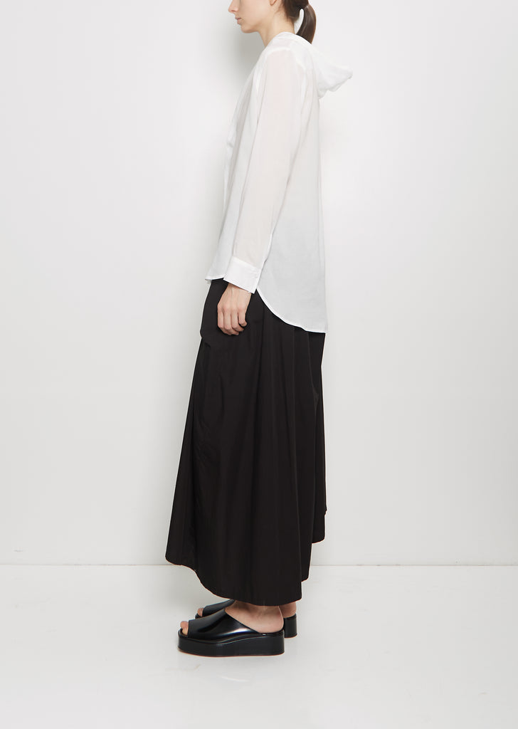 Draped Detail Hood Blouse