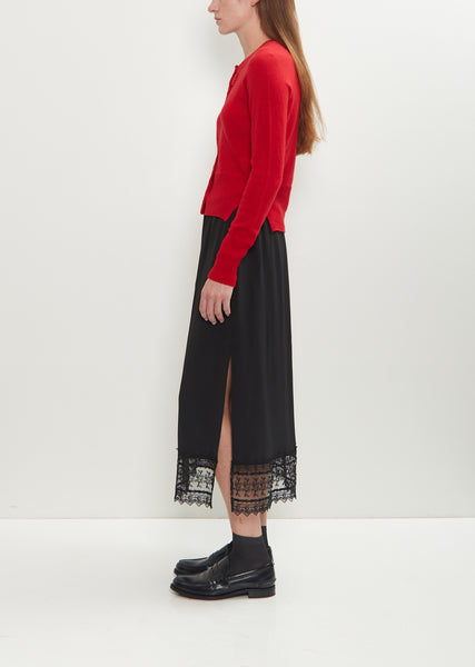 Ribbon Lace Trim Easy Skirt – La Garçonne