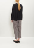 Cotton Linen Pullover — Black