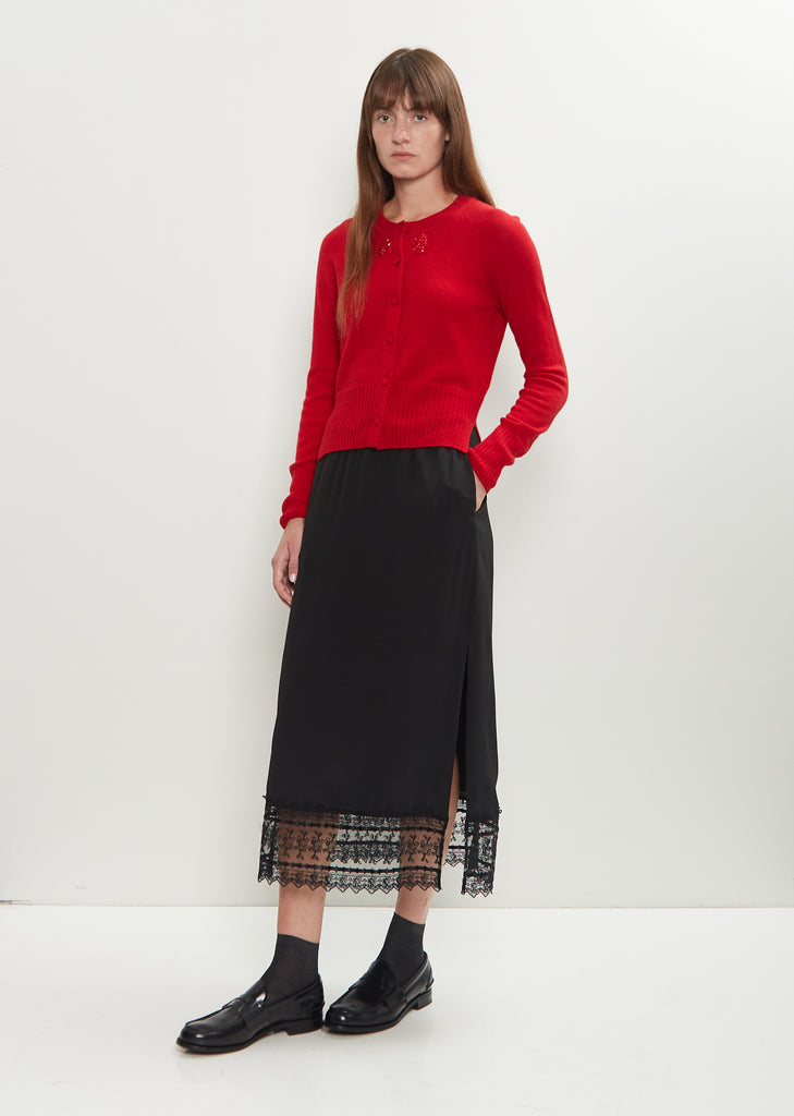 Embellished Cashmere Relaxed Cardigan